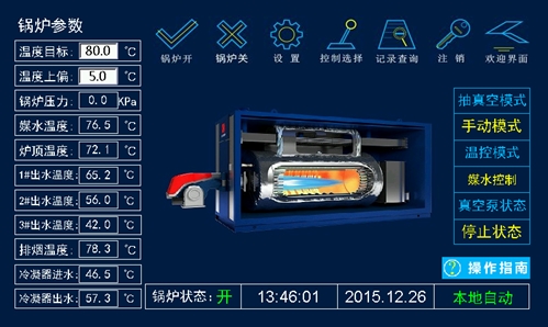 燃氣真空熱水鍋爐控製係統 